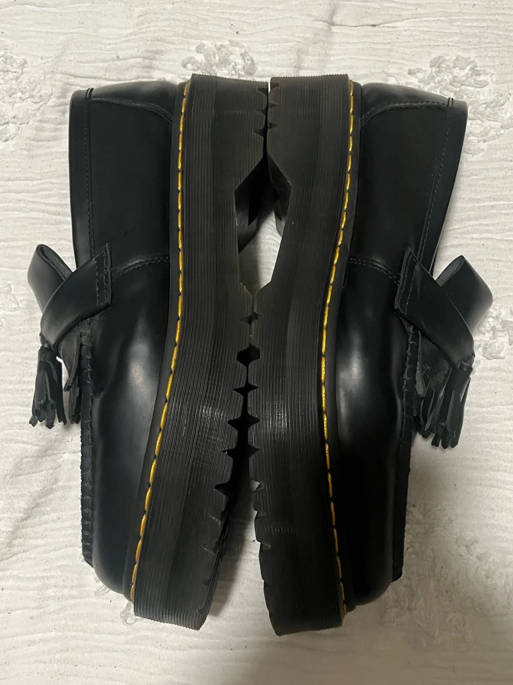 Dr. Martens Adrian Quad Men's Black Tassel Loafers - Picture 3 of 5
